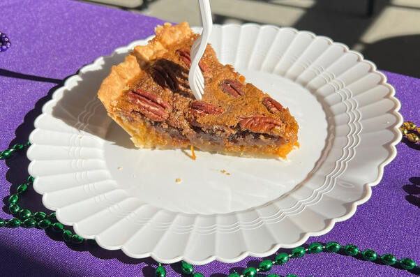 Bourbon Sweet Potato Pecan Pie